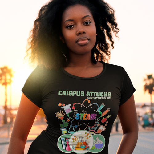 Crispus Attucks Elementary School STEAM Adult T-Shirt