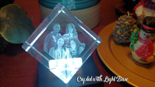 Load image into Gallery viewer, Personalized 3D Crystal Cut Corner Cube