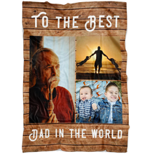 Load image into Gallery viewer, &quot;Best Dad in the World&quot; Personalized Fleece Blanket