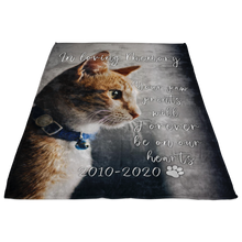 Load image into Gallery viewer, &quot;In loving memory&quot; Personalized Fleece Blanket