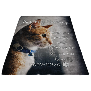 "In loving memory" Personalized Fleece Blanket