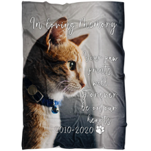 Load image into Gallery viewer, &quot;In loving memory&quot; Personalized Fleece Blanket