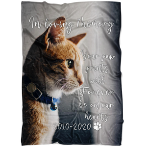 "In loving memory" Personalized Fleece Blanket