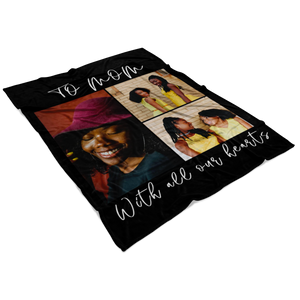 "To Mom" Personalized Fleece Blanket